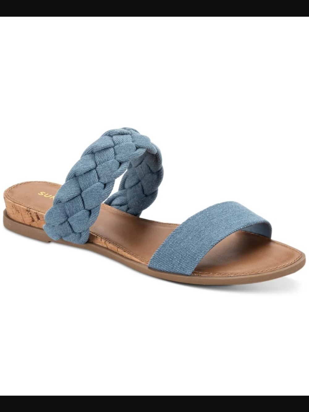 Sun + Stone Easten Slide Sandals In Denim Blue - 9.5 Wide